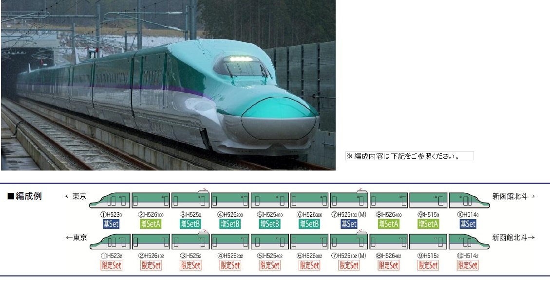 Amazon | TOMIX Nゲージ H5系 北海道新幹線 増結セット A 92567 鉄道