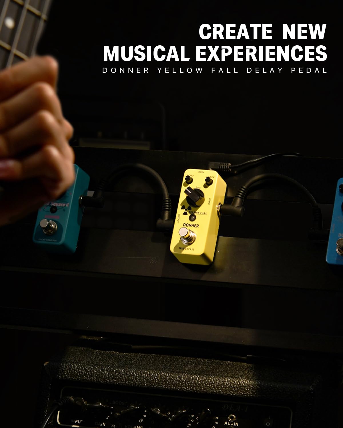 Donner Delay Effetto Pedale, Yellow Fall Delay Pedale per Chitarra