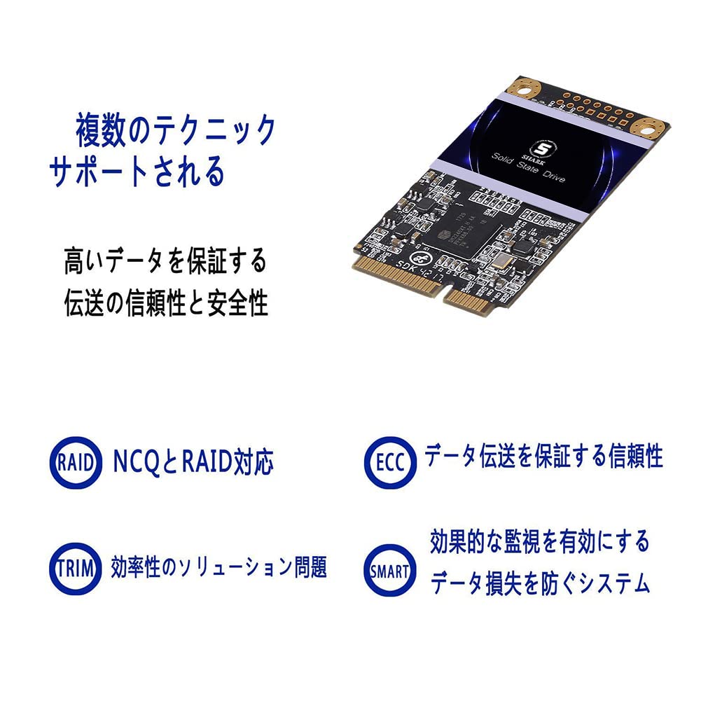 Amazon.co.jp: Shark Msata SSD 1TB 内蔵型 ミニ ハードディスク 6Gb/s
