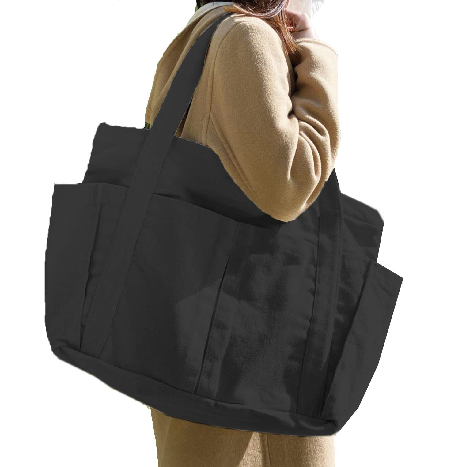 Amazon.co.jp: ZIP CORPORATION トートバッグ キャンバス 大容量 無地