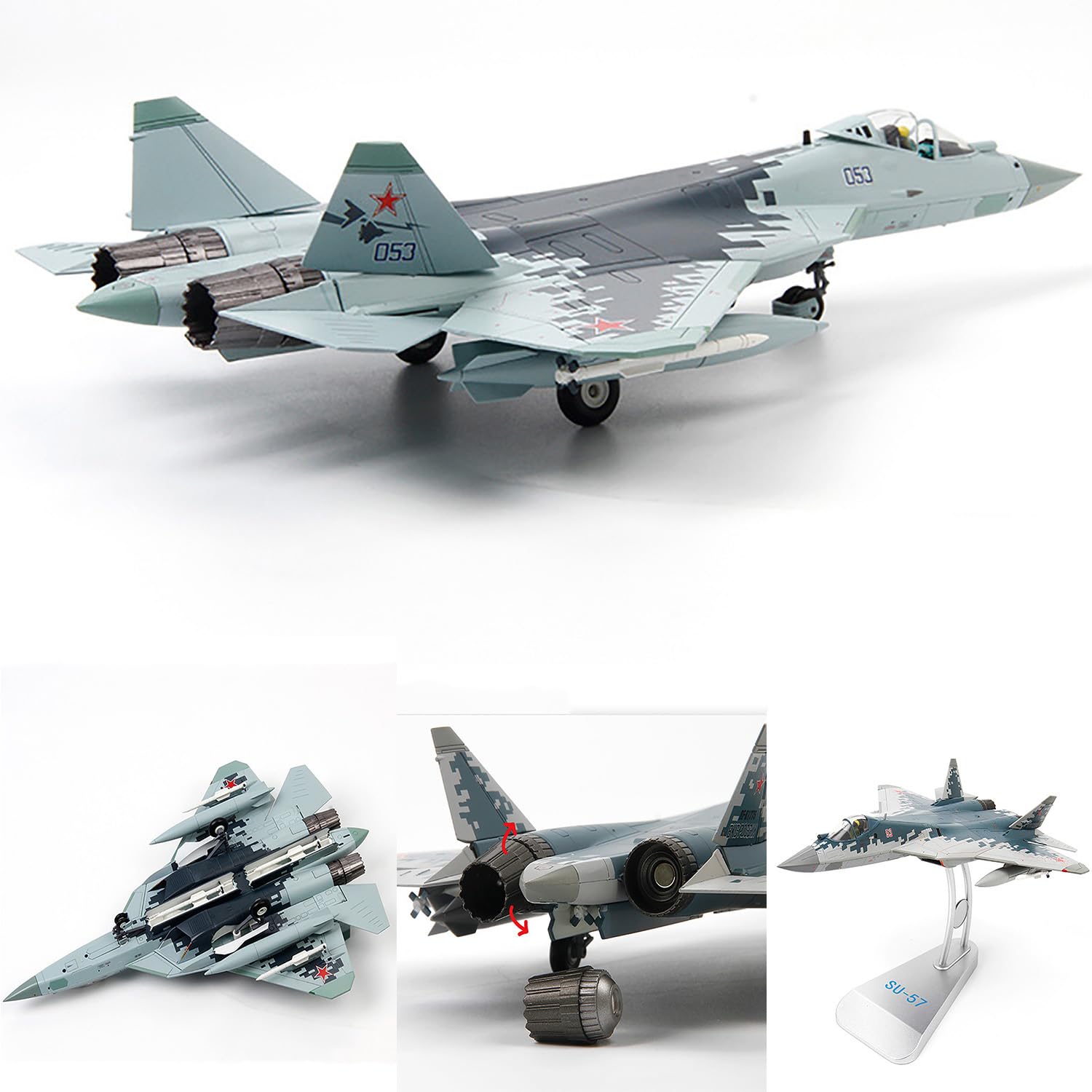 Amazon.co.jp: AZIZAT 1/72スケールロシア第5世代戦闘機SU-57取り外し