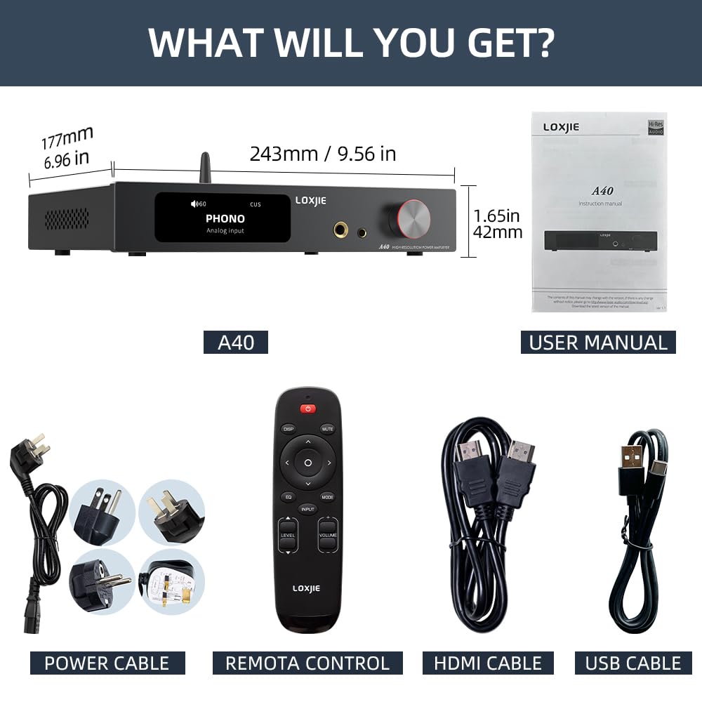 Amazon.com: LOXJIE A40 HiFi Digital Audio Power Amplifier