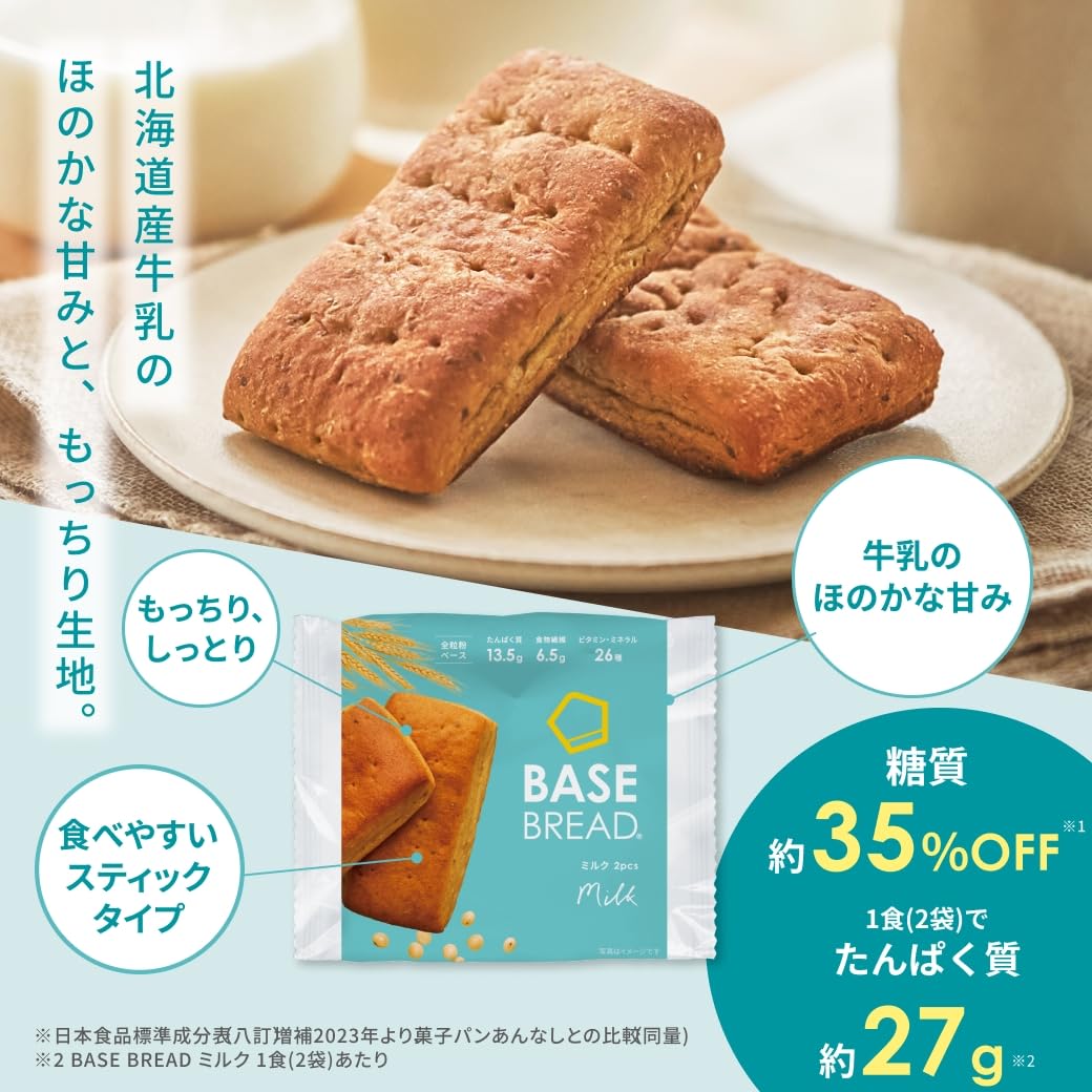 Amazon | 【低糖質】ベースブレッド ミルク 16袋 パン ダイエット食品
