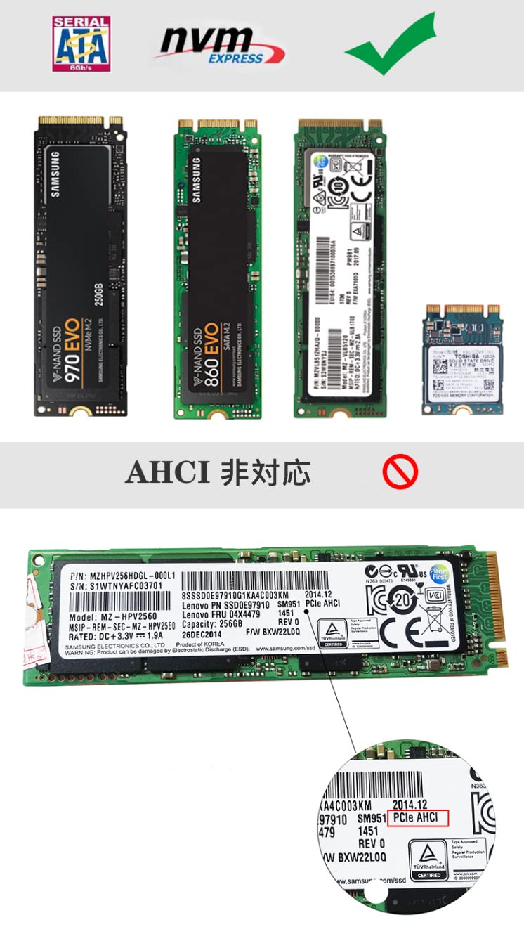 Amazon.co.jp: SATA/NVMe M.2 SSD → USB3.1 Type-C/A 変換 アダプタ