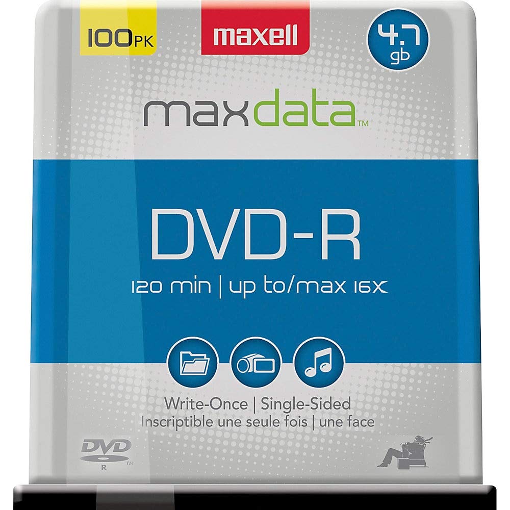 Amazon.com: Maxell DVD-R Recordable Disc, 4.7 GB, 16x, Spindle