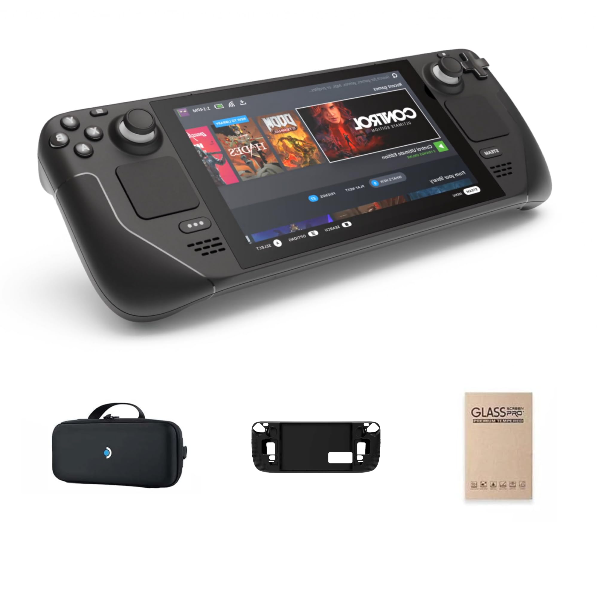 steam deck LCD 512GB スタンド付きケース、保護フィルム付き steam