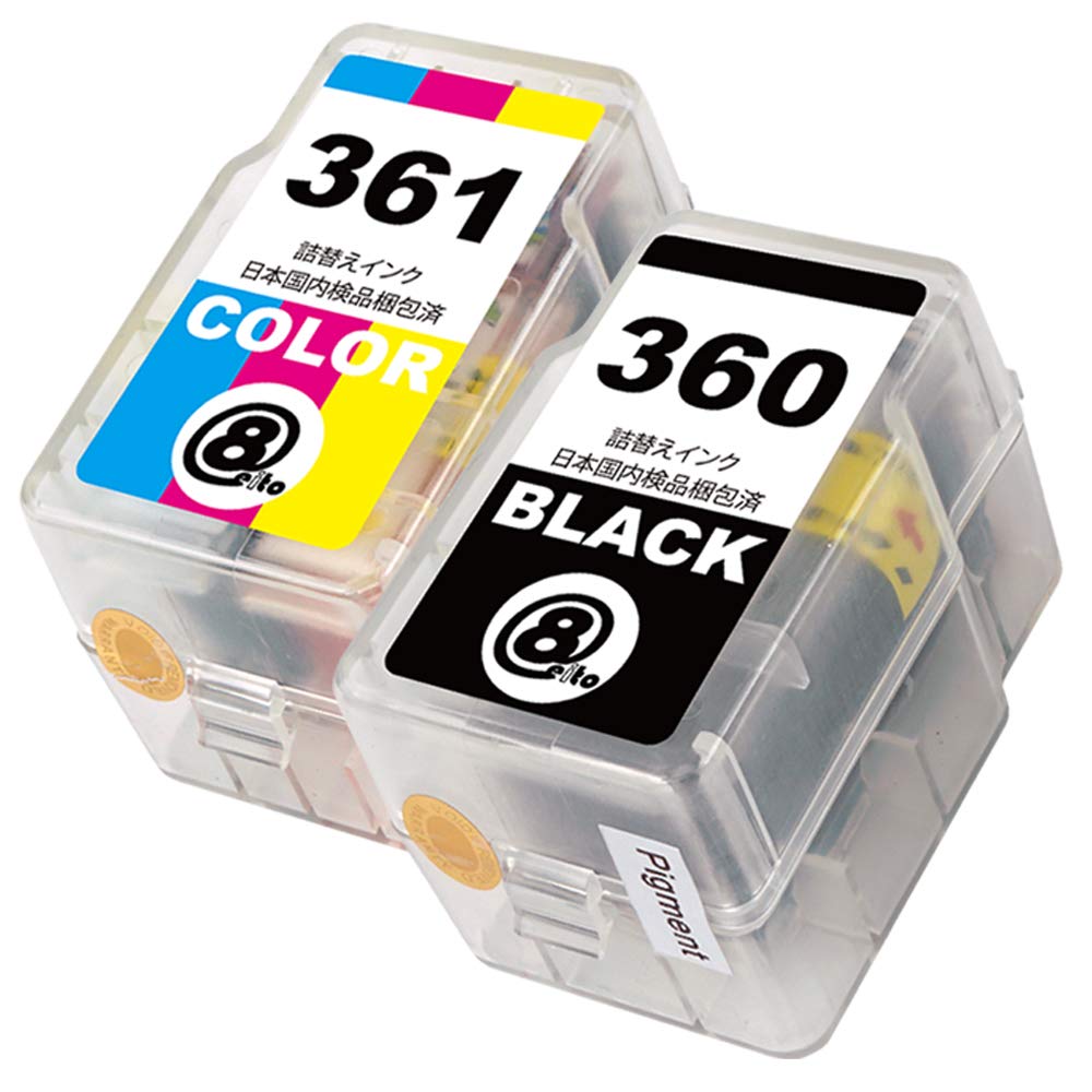 Amazon.co.jp: BC-360 XL(BK/顔料ブラック) + BC-361 XL(CL/カラー