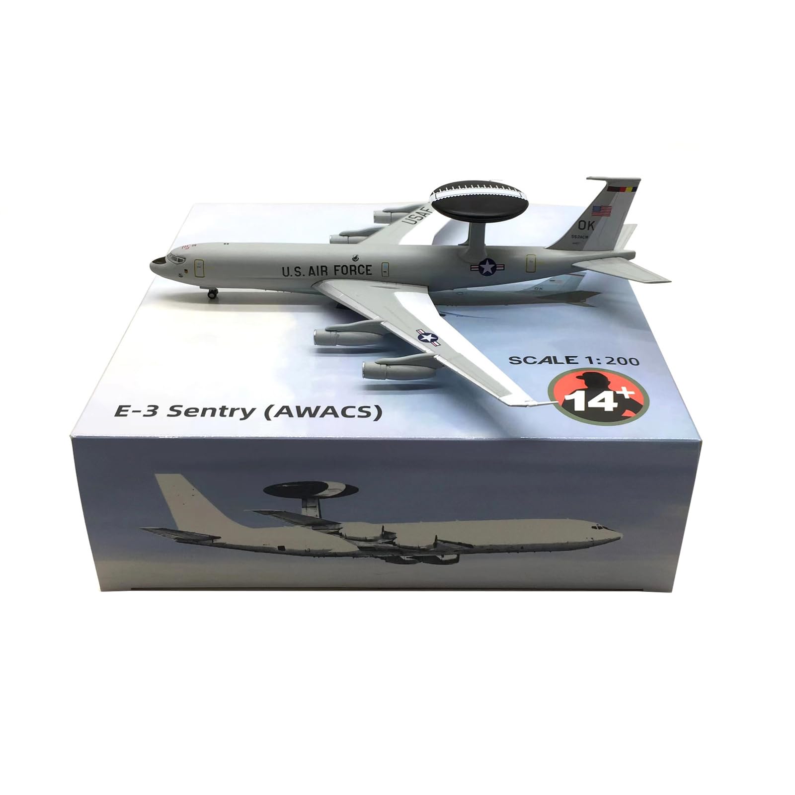 Amazon.co.jp: 1:200 US E-3 E3 Sentry AWACS 早期警戒機モデル