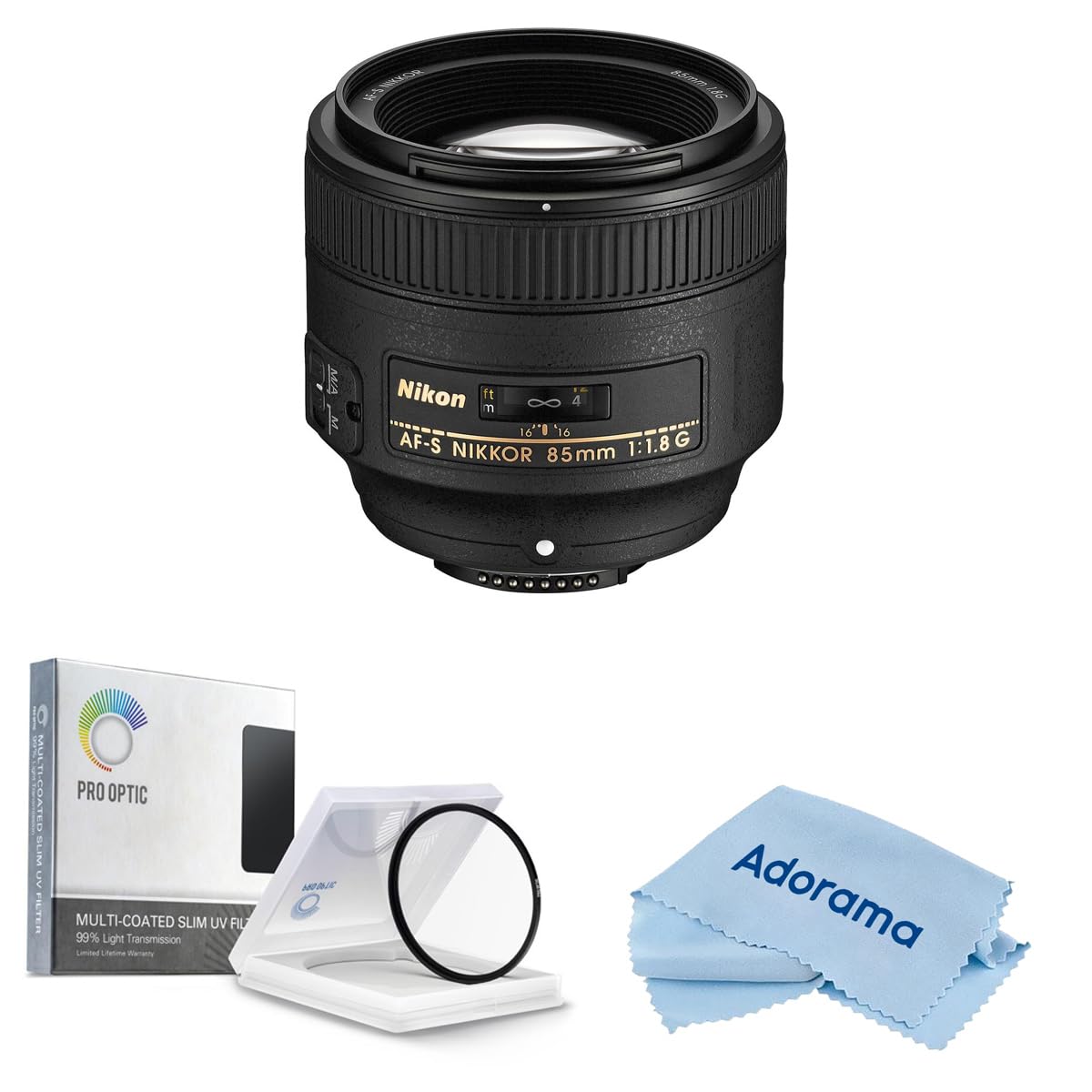 Amazon.com: Nikon 85mm f/1.8G FX AF-S NIKKOR Lens, Bundle with