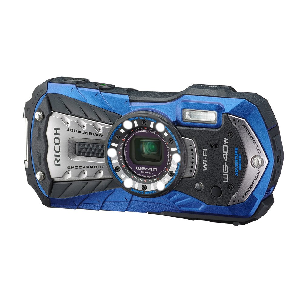 Amazon | RICOH 防水デジタルカメラ RICOH WG-40W ブルー 防水14m耐