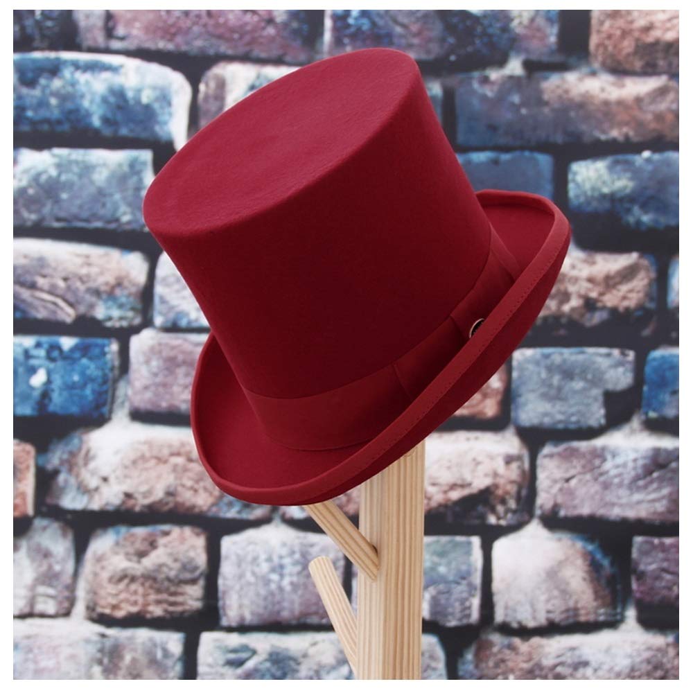 Amazon.co.jp: AKBU レディース 100％ウールワインレッドハットFedora