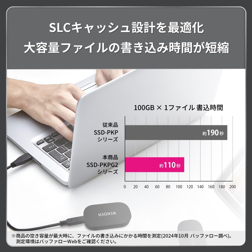 Amazon | キオクシア KIOXIA SSD 外付け 2TB USB3.2 Gen2 最大読出速度