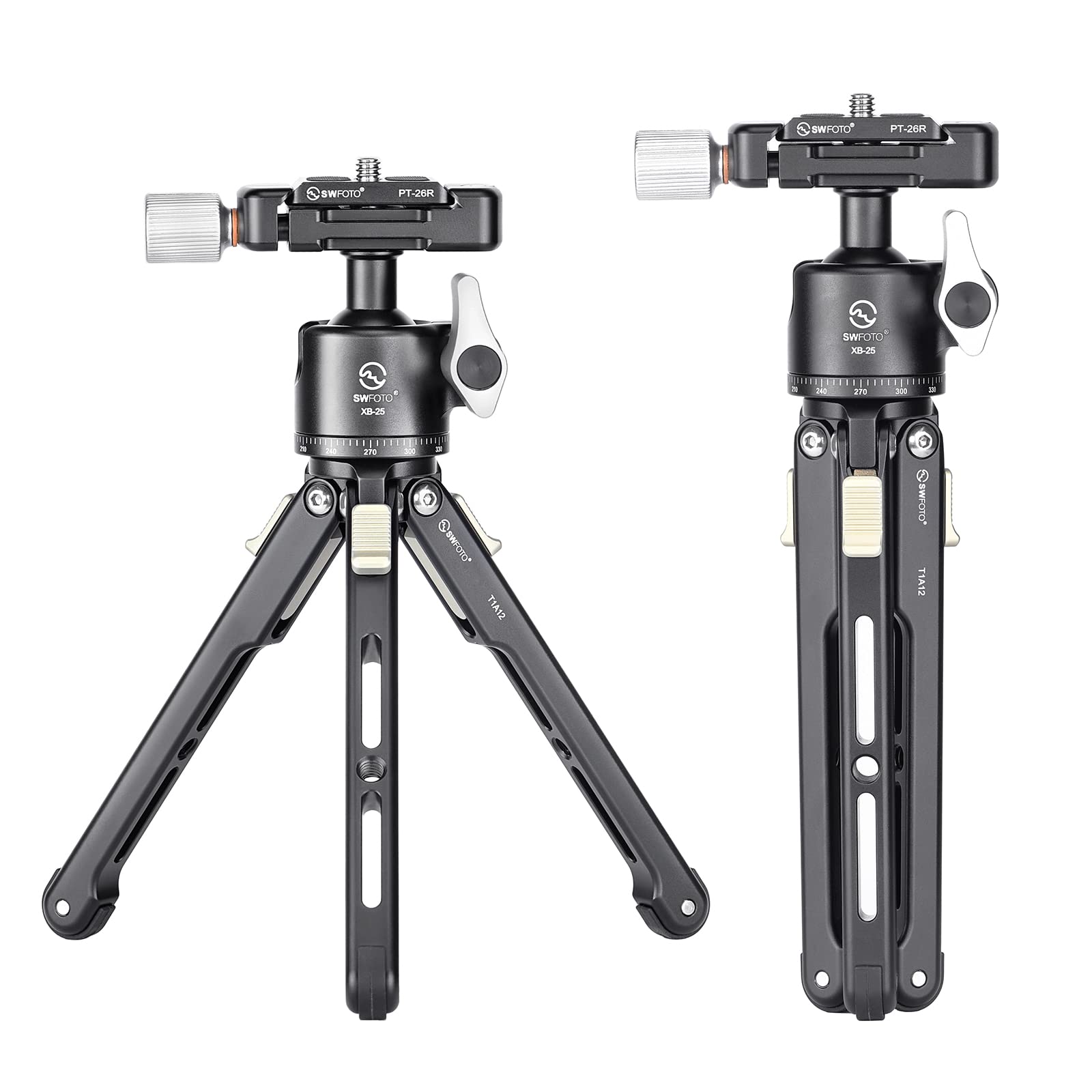 Amazon | SWFOTO T1A12+XB-25 ミニ三脚 スマホスタンド 卓上三脚