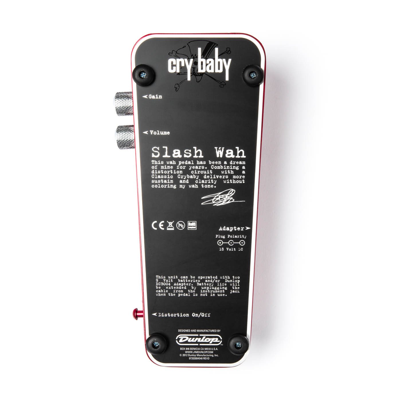 Amazon.com: DUNLOP SW95 Cry Baby Slash Signature Wah Wah Guitar