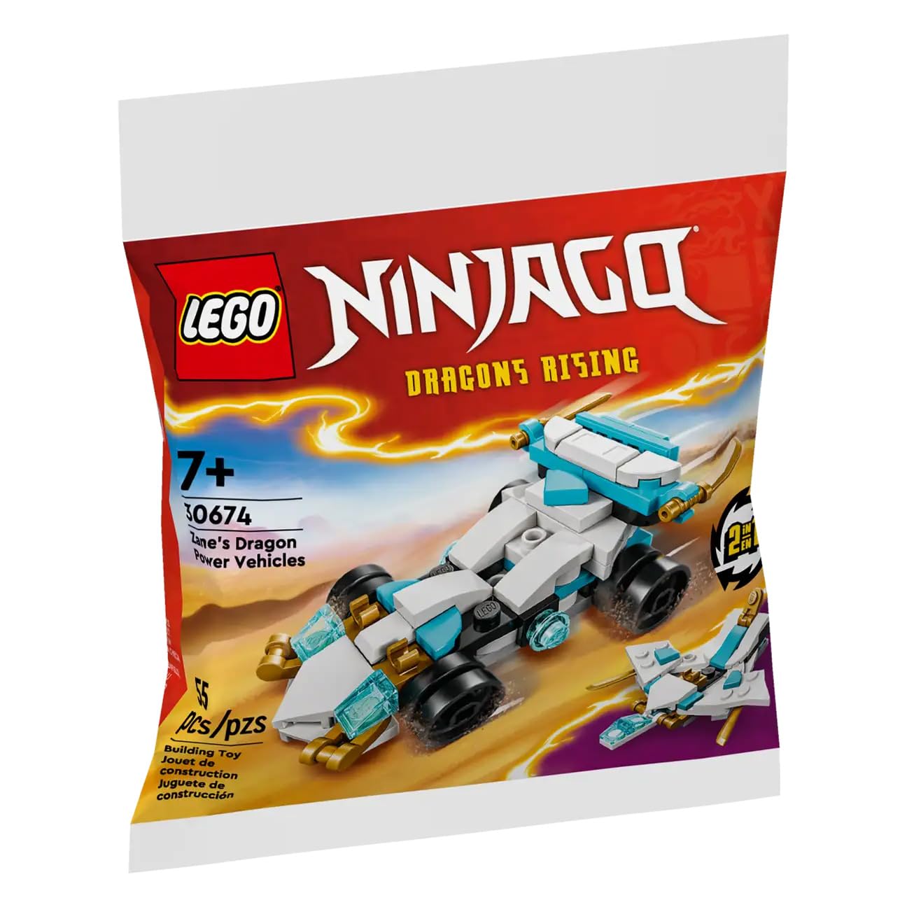 Amazon.com: LEGO NINJAGO Zane's Dragon Power Vehicles 30674