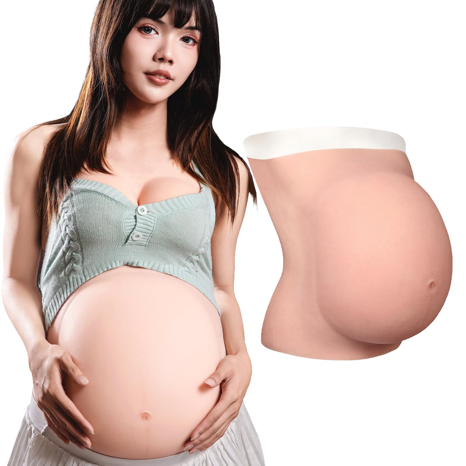Amazon.co.jp: [MOTLEYBEAN] シリコン腹 偽腹 第8世代 妊婦 お腹 太鼓