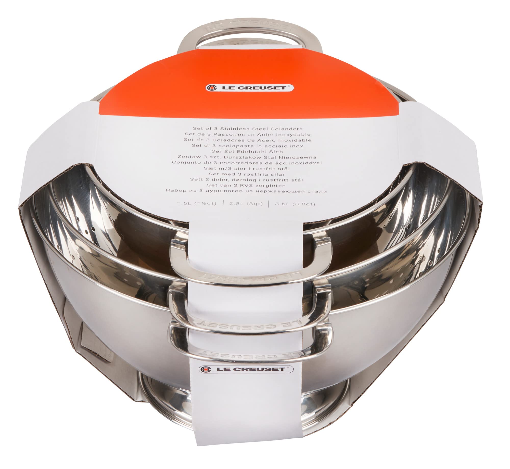 Amazon.co.jp: Le Creuset (ル・クルーゼ) 積み重ね可能なザル3点