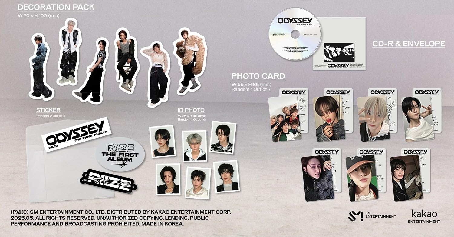 Amazon.com: RIIZE Odyssey [Photobook Ver.] 1st Album (7 ver. SET