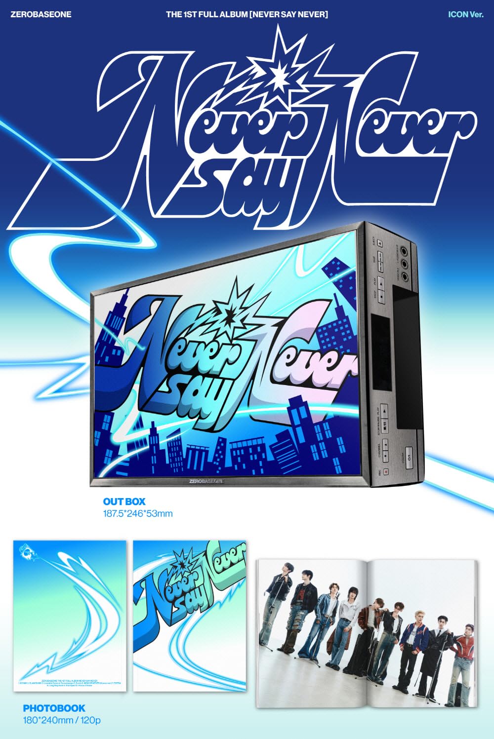 Amazon.com: ZEROBASEONE Never Say Never [PHOTOBOOK Ver.] 1ST Full