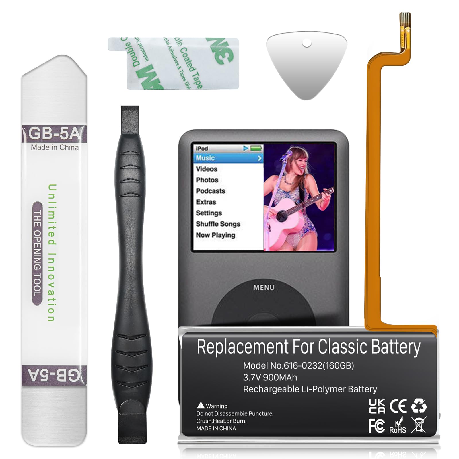 Amazon.com: 【 900mAh 】 for iPod 5th - 7th Classic Battery, High