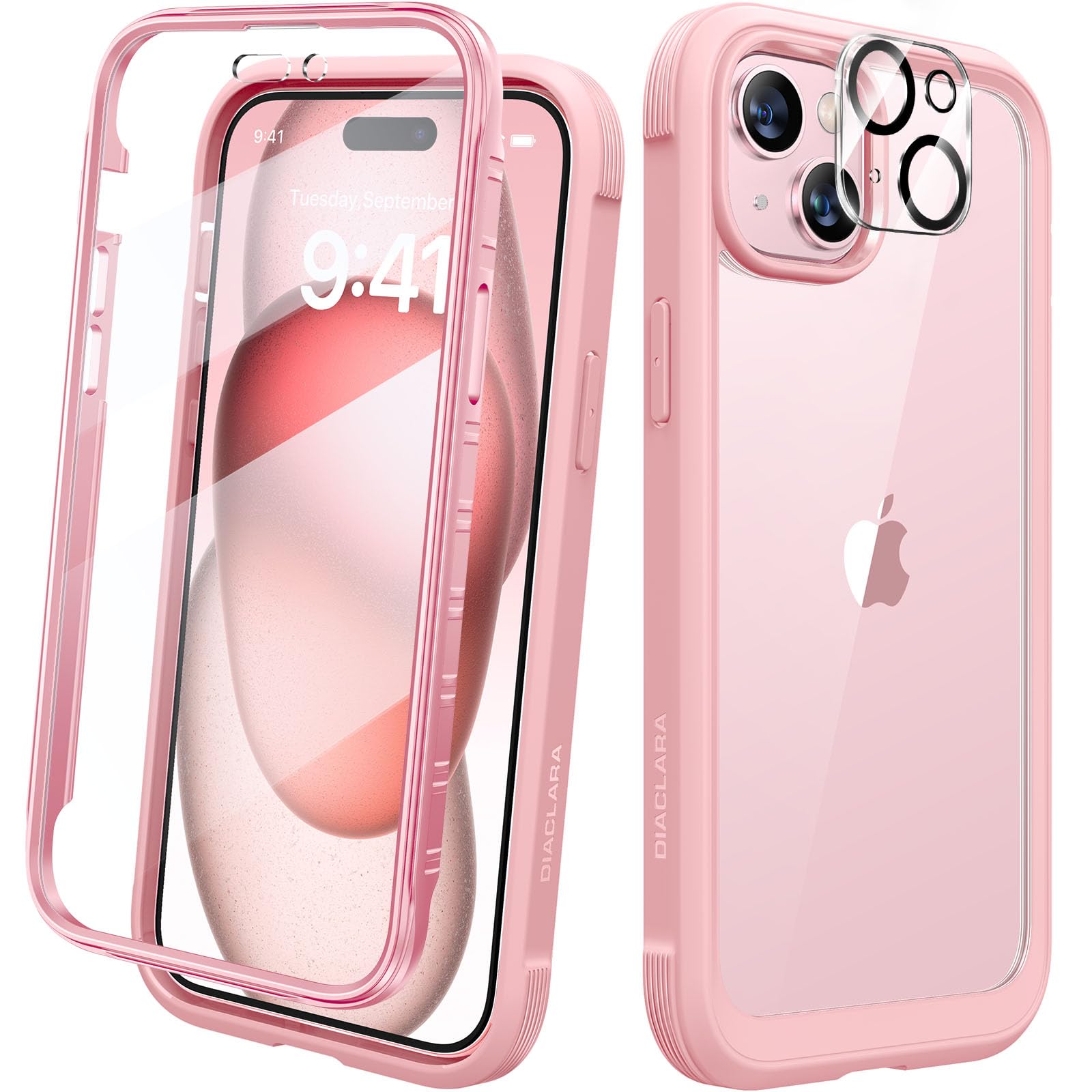 Amazon.com: Diaclara Designed for iPhone 15 Case, Full Body Rugged