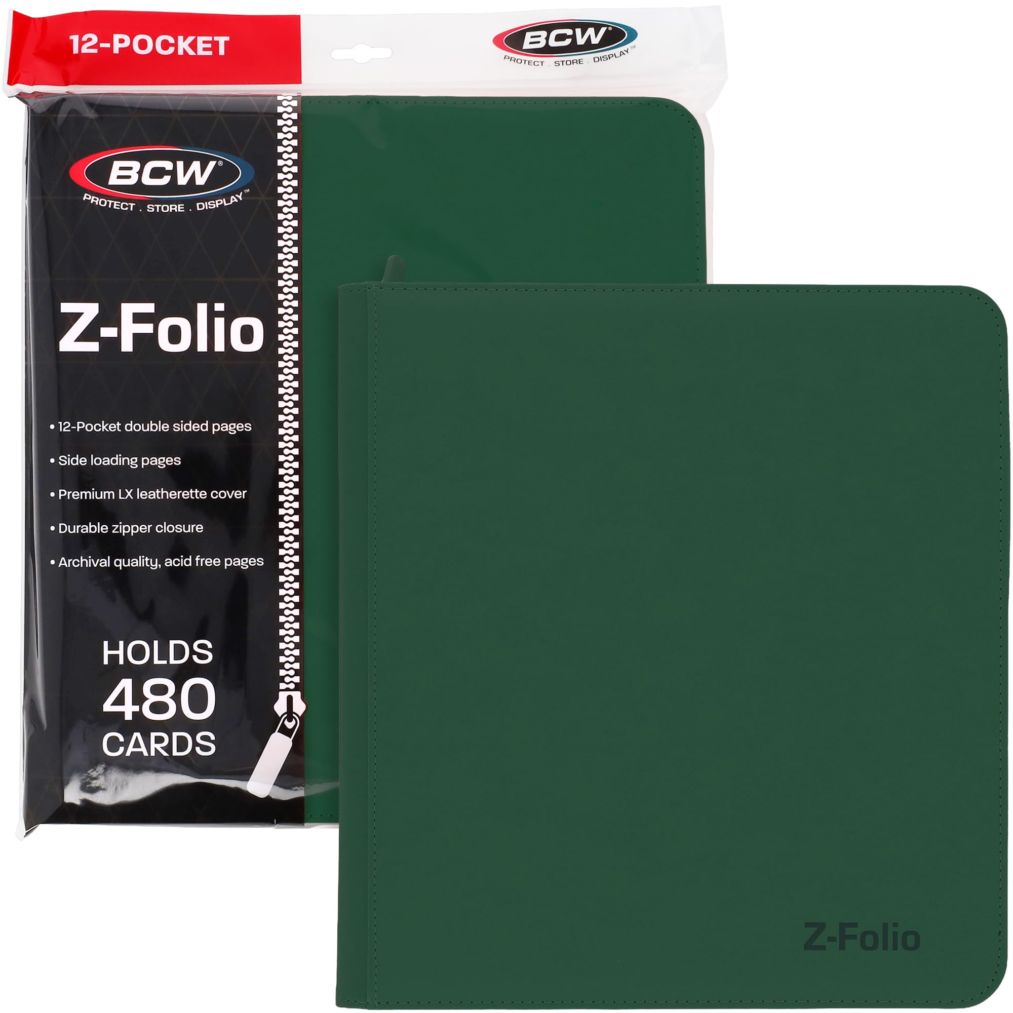 Amazon.com: BCW Z-Folio LX Zipper Portfolio - Premium Green