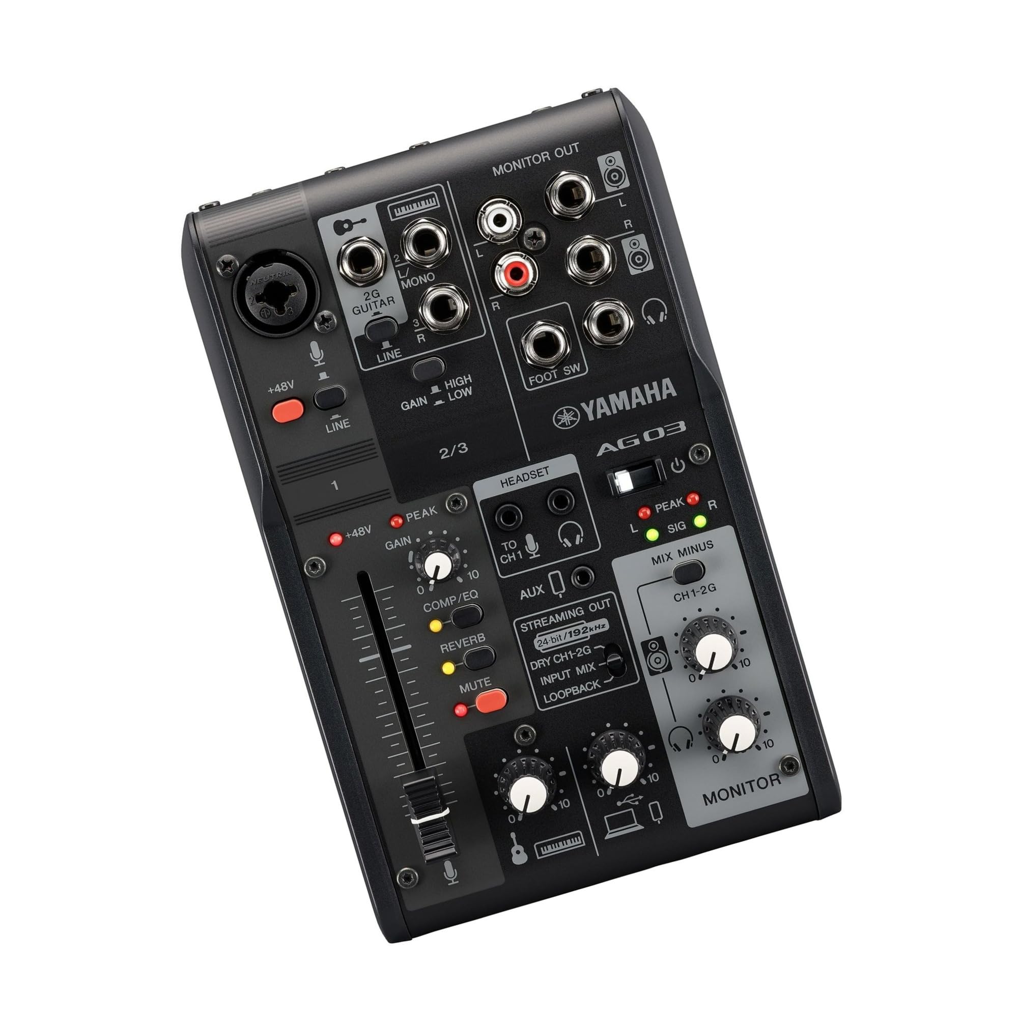 Amazon | ヤマハ AG03MK2 ブラック | DJミキサー | 楽器・音響機器