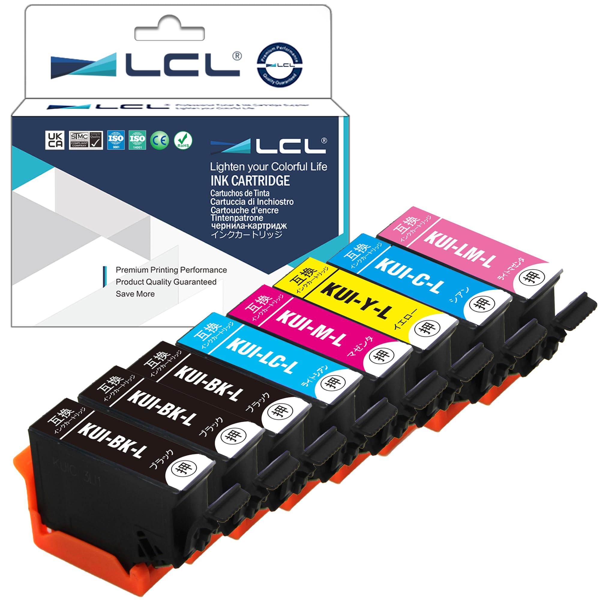 Amazon.co.jp: LCL エプソン用 クマノミ KUI-6CL KUI-6CL-L (BK/C/M/Y