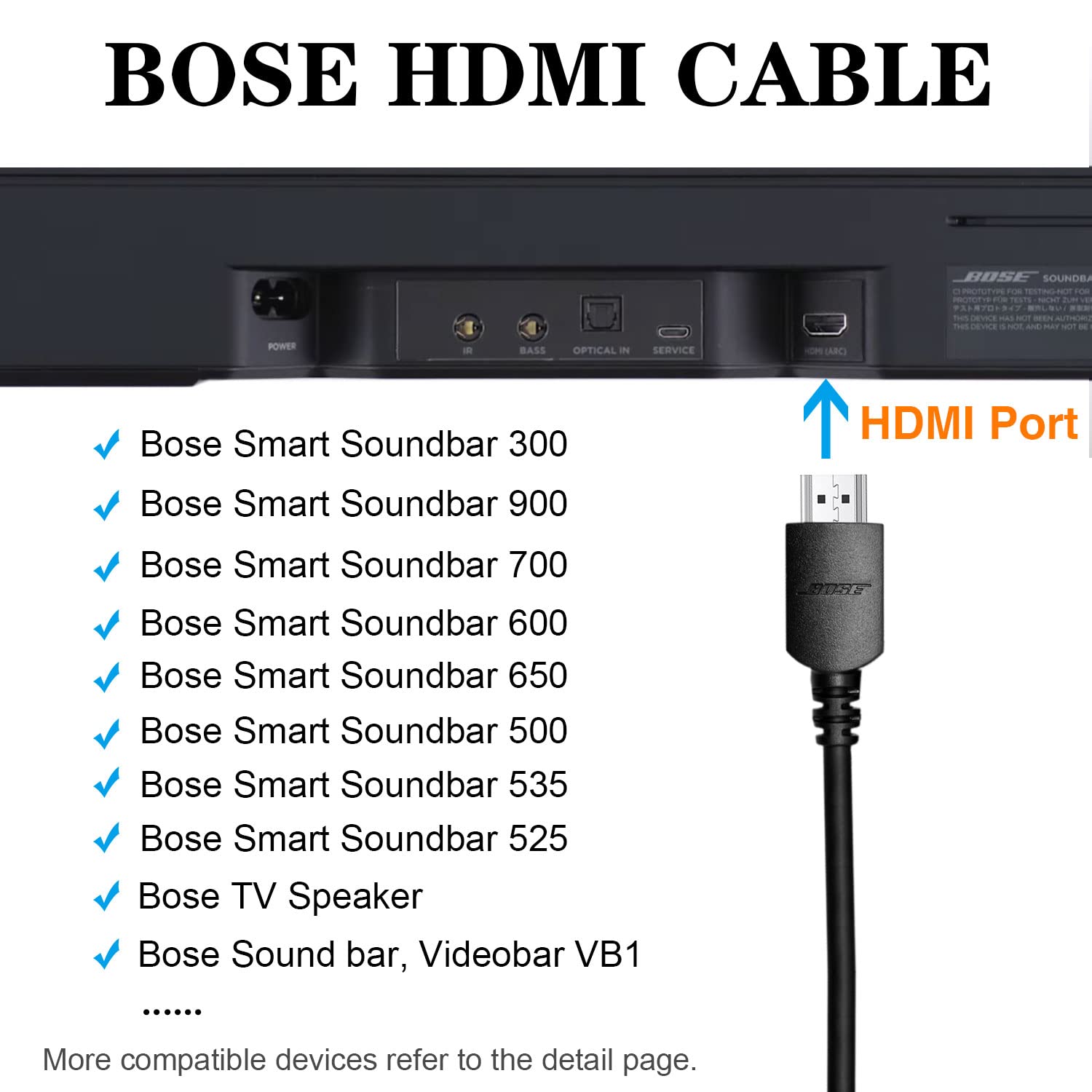 Amazon.com: LILIBIN 4K HDMI Cable Compatible for Bose Smart