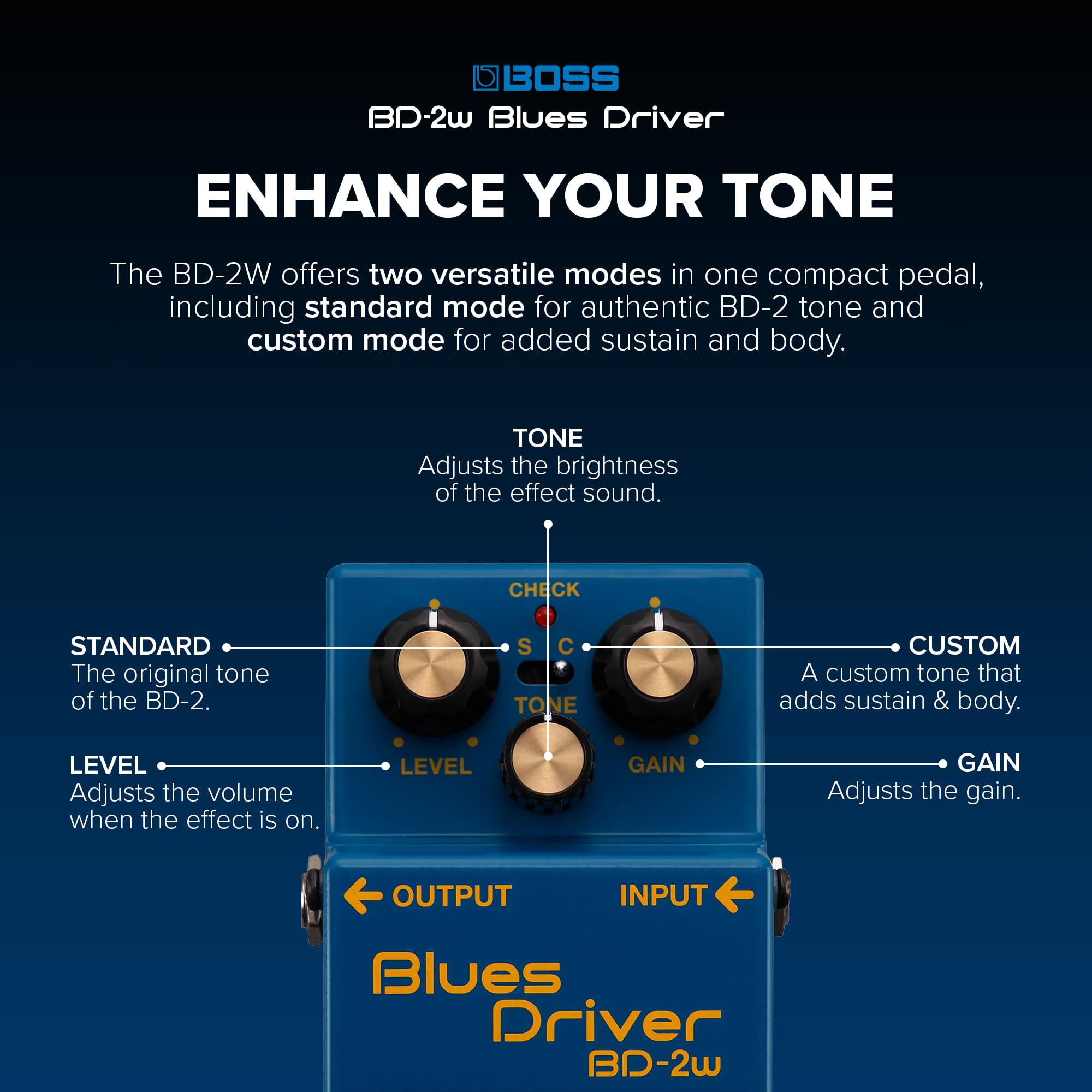 Amazon | BOSS Waza Craft Blues ドライバーギターペダル (Bd-2W) 標準