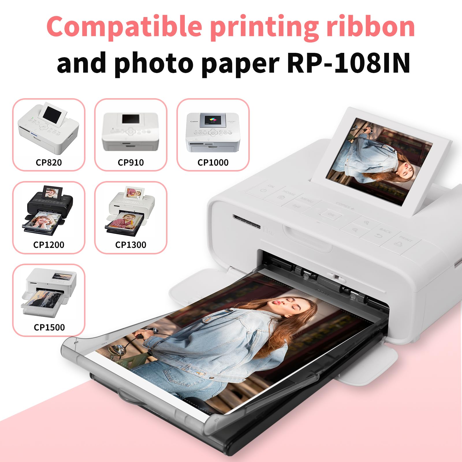 Amazon | Canon Selphy CP1500 インクと用紙 KP-108IN KP108 3色インク