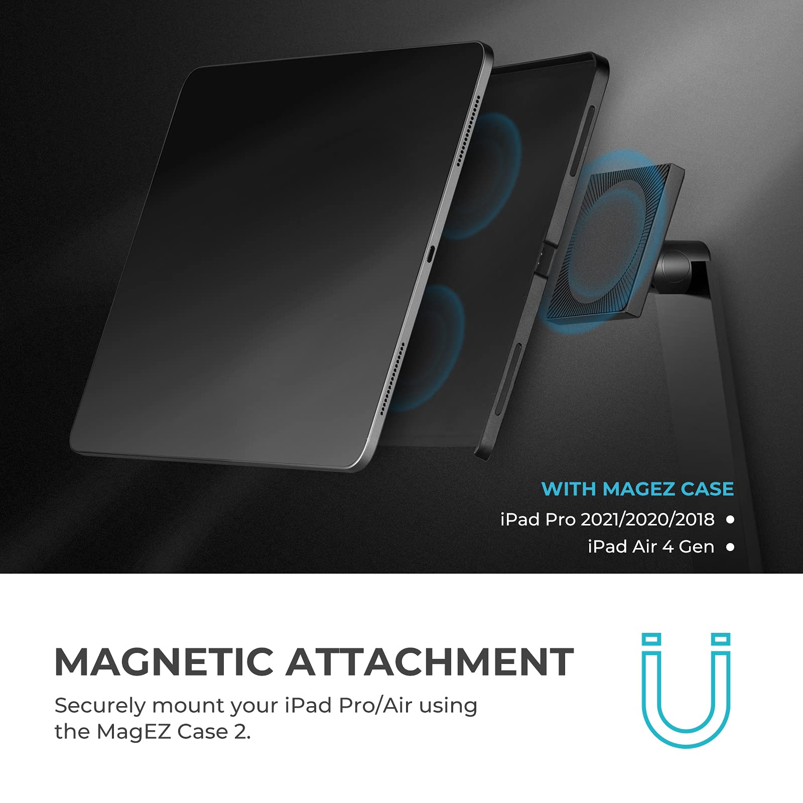 Pitaka MagEZ Stand Adjustable iPad Stand for Desk, Compatible with