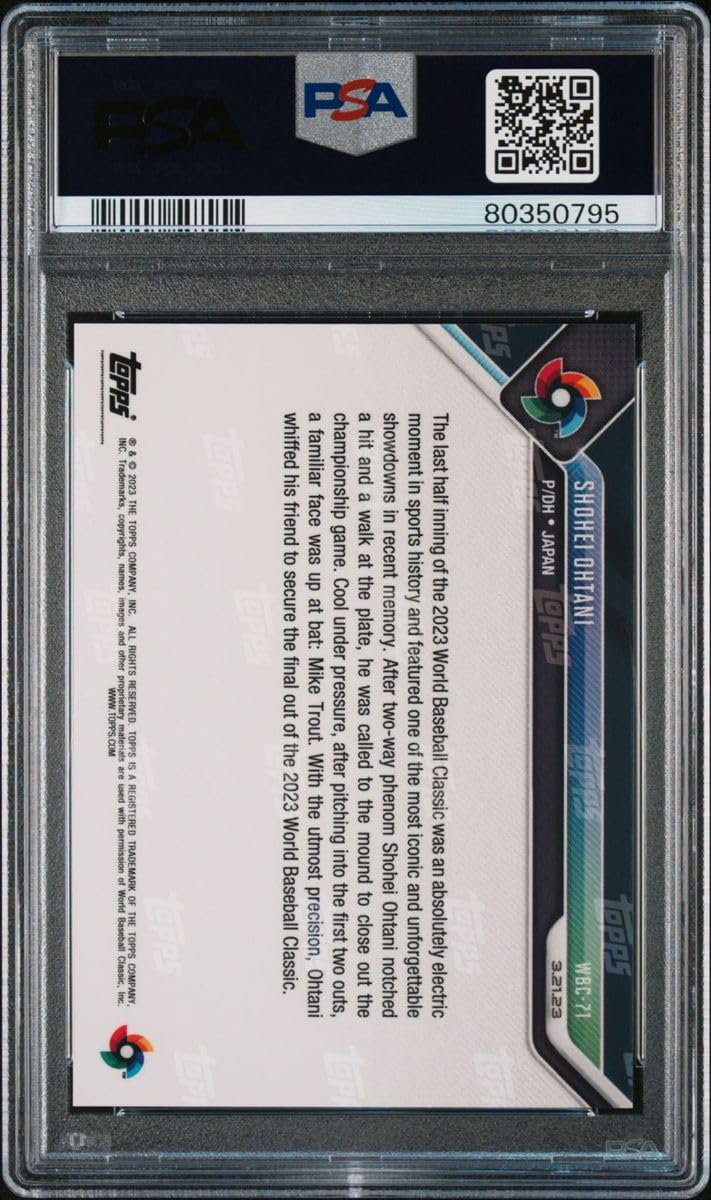 Amazon.co.jp: PSA10 大谷翔平 2023 TOPPS NOW WBC71 対トラウト 侍