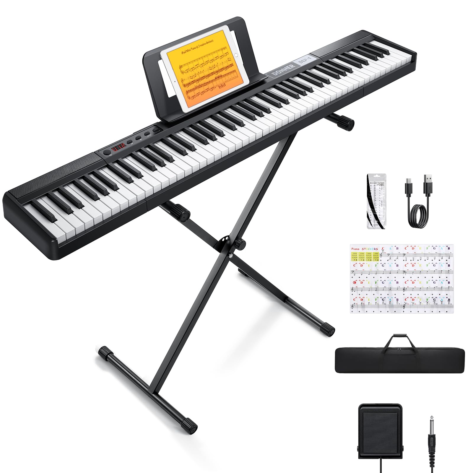 Amazon.com: Donner Piano Keyboard 88 Keys, Beginner Digital Piano