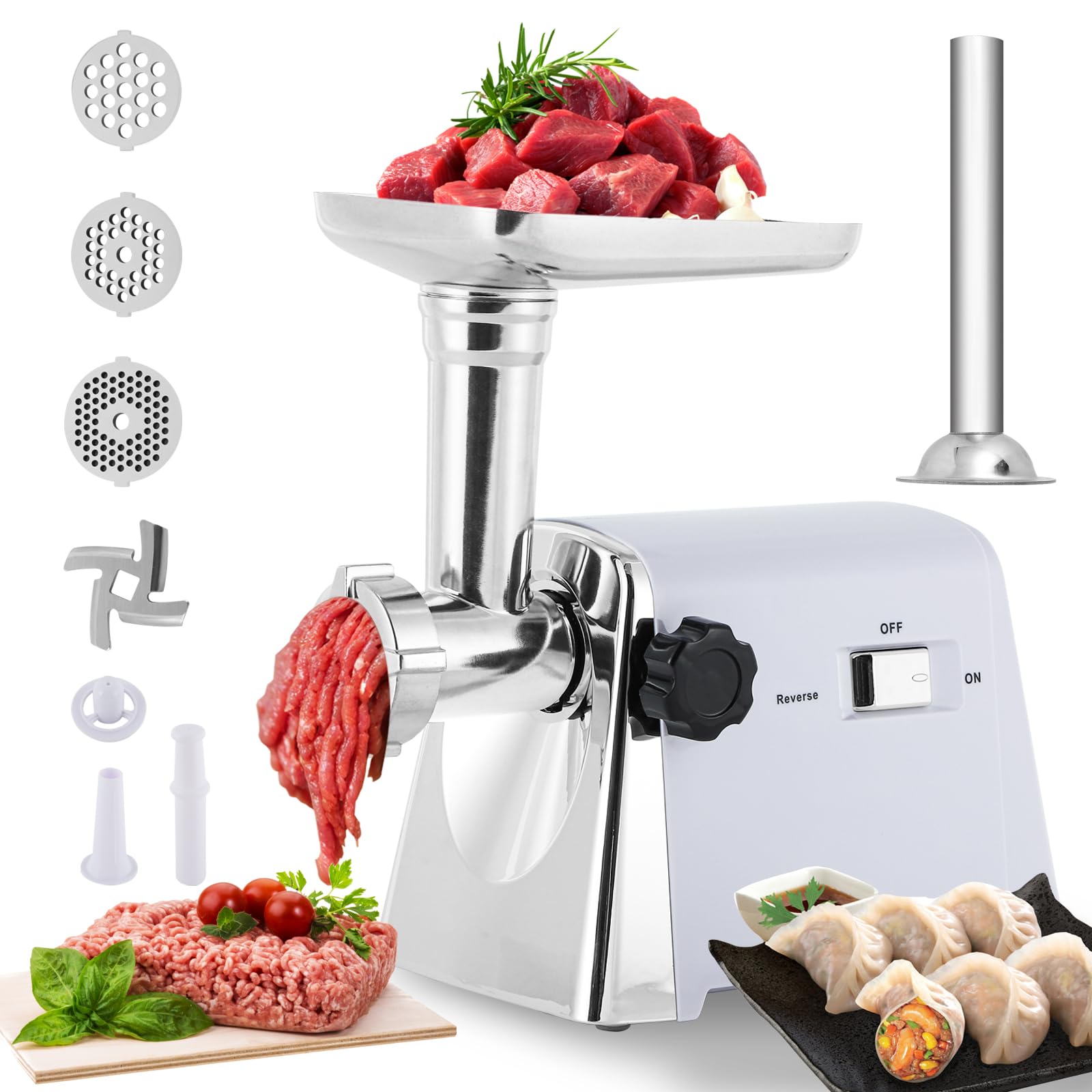 Amazon | Hanchen ミンサー ミンチ機 3/5/7mmプレート付き 肉ひき/野菜