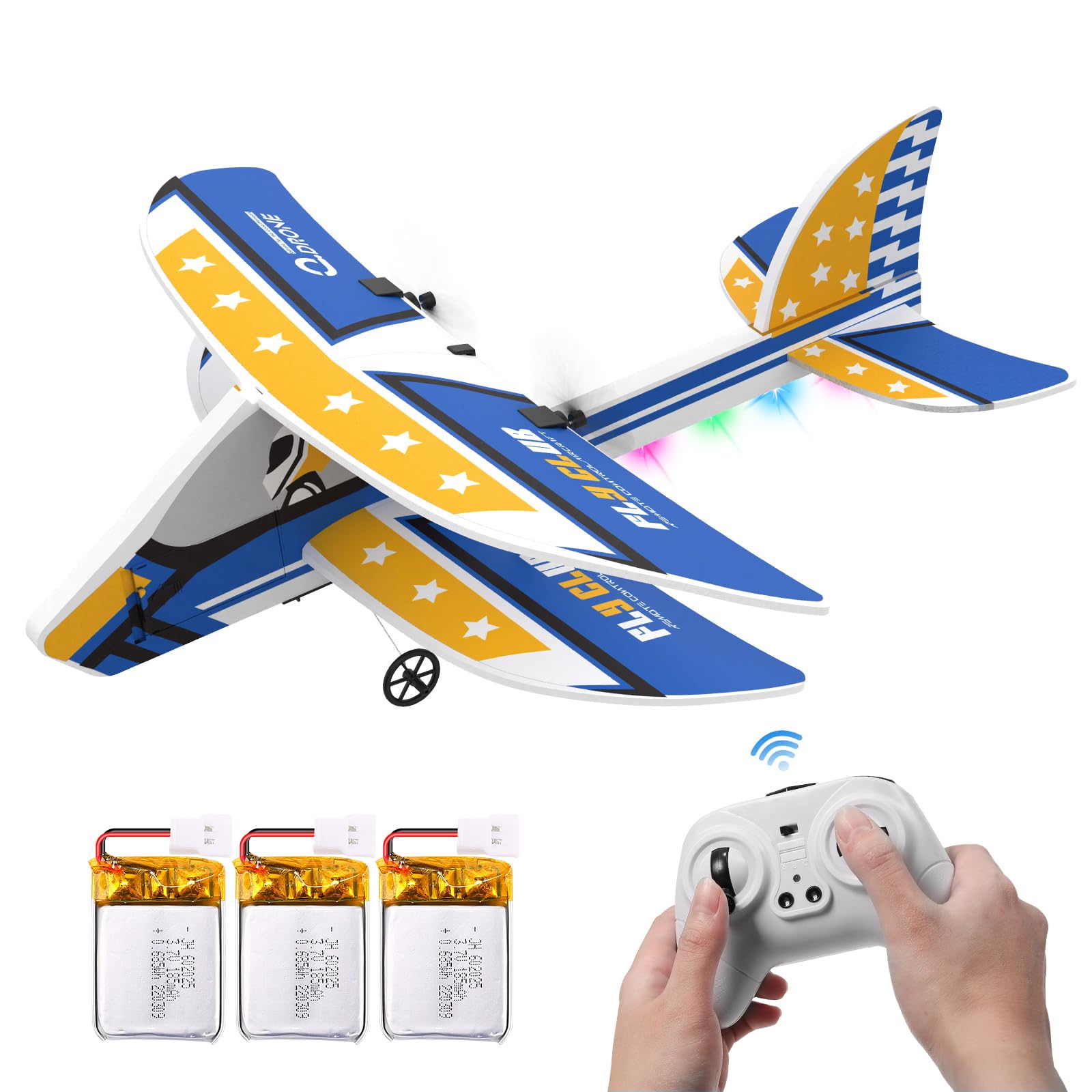 Amazon | DEERC ラジコン 飛行機 グライダー 固定翼 ジェット RCキット