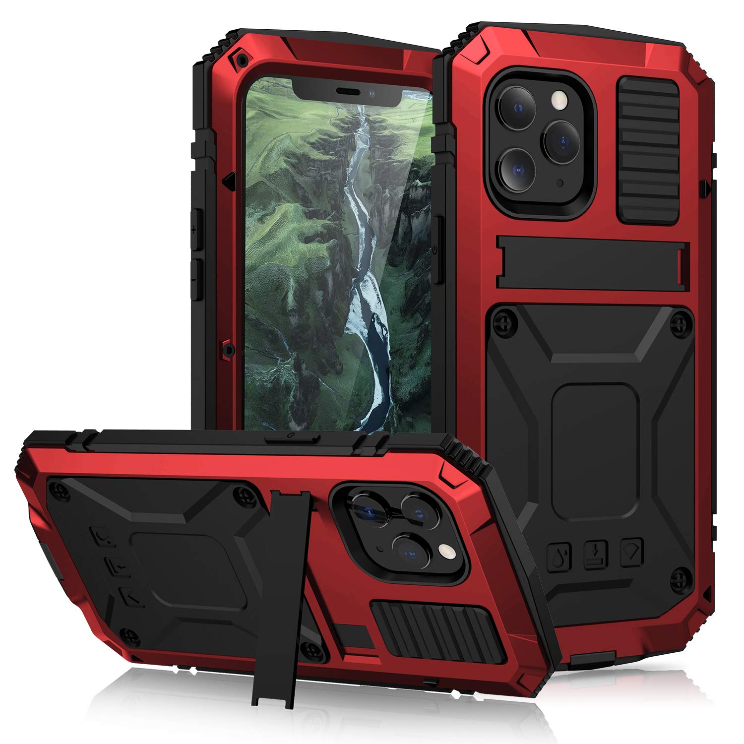 Amazon.co.jp: iPhone 12 Pro Max ケース DINGXIN 最強級金属合金 360