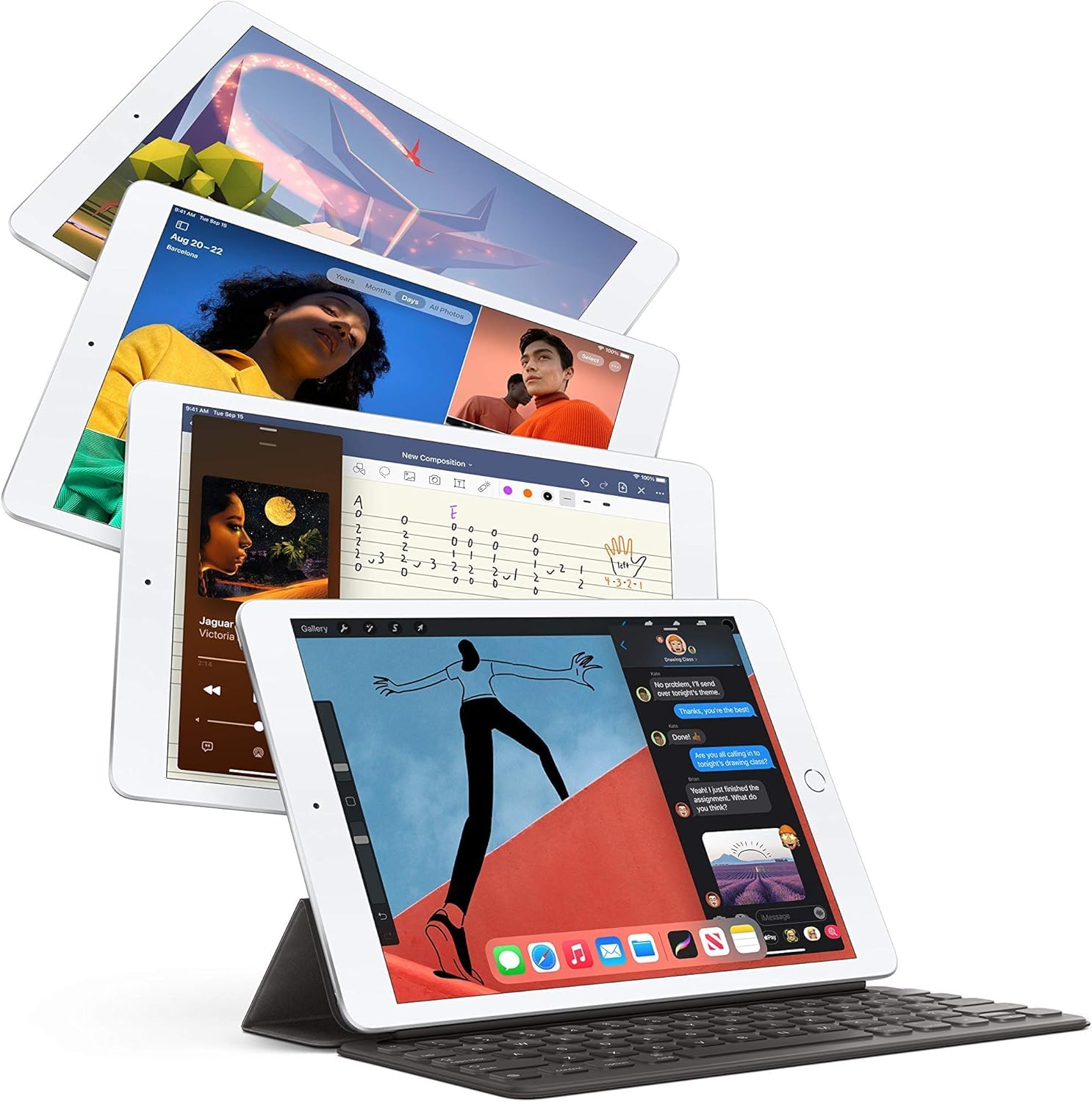 Amazon.com : Apple 2020 iPad 10.2-inch, Wi-Fi, 128GB - Silver