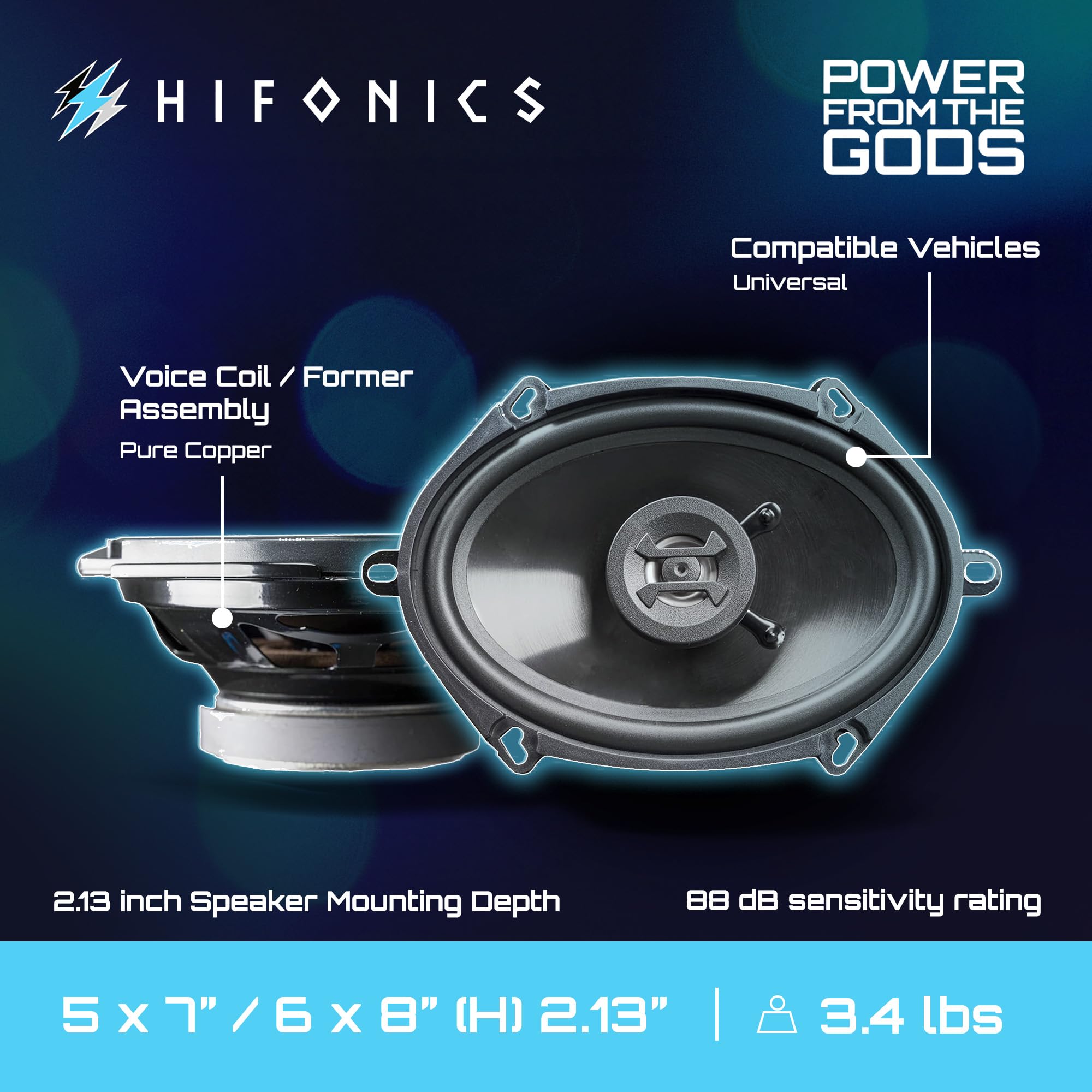 Amazon.com: Hifonics Zeus ZS5768CX 5x7/6x8