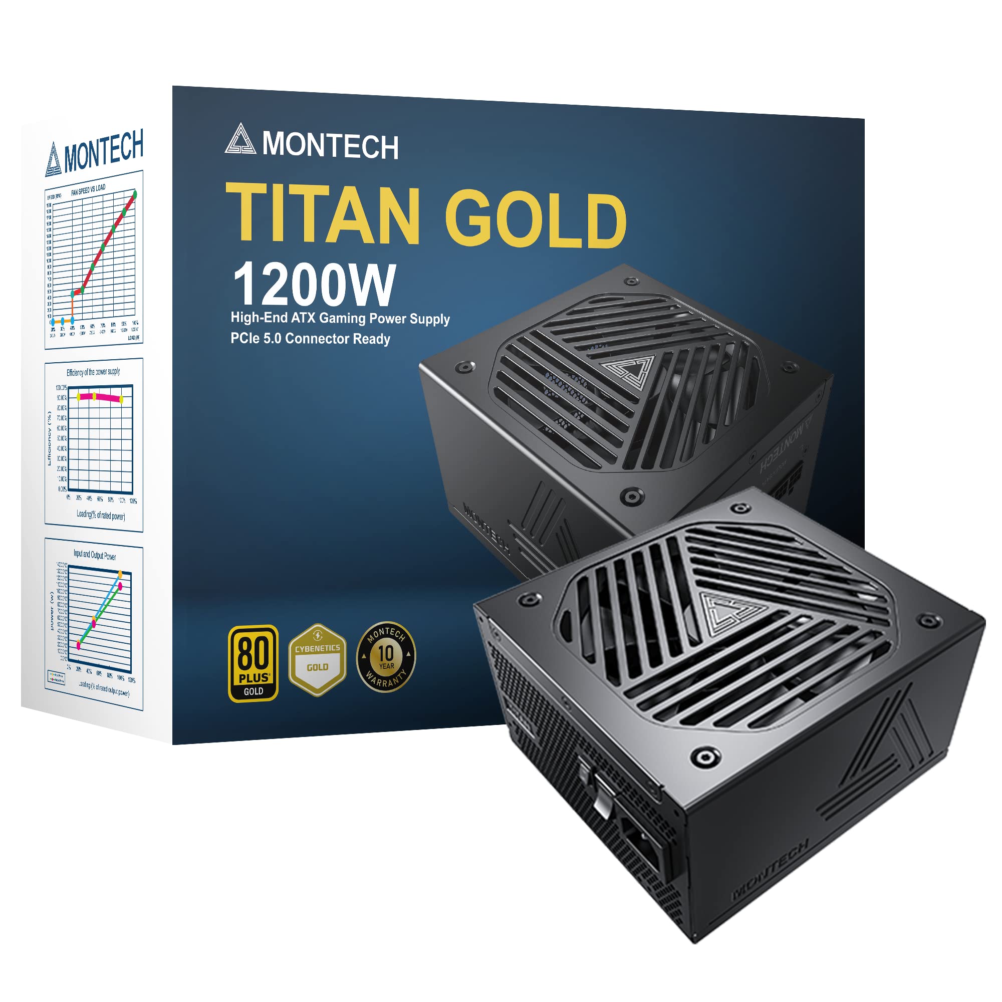 Amazon | Montech Titan 1200W - 80 PLUS & Cybenetics Gold