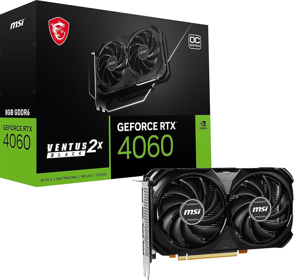 Amazon.co.jp: MSI GeForce RTX 4060 VENTUS 2X BLACK 8G OC Graphics