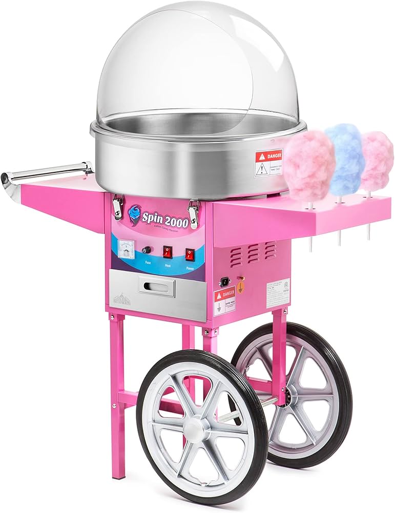 Amazon.com: Olde Midway Cotton Candy Machine Cart with Bubble