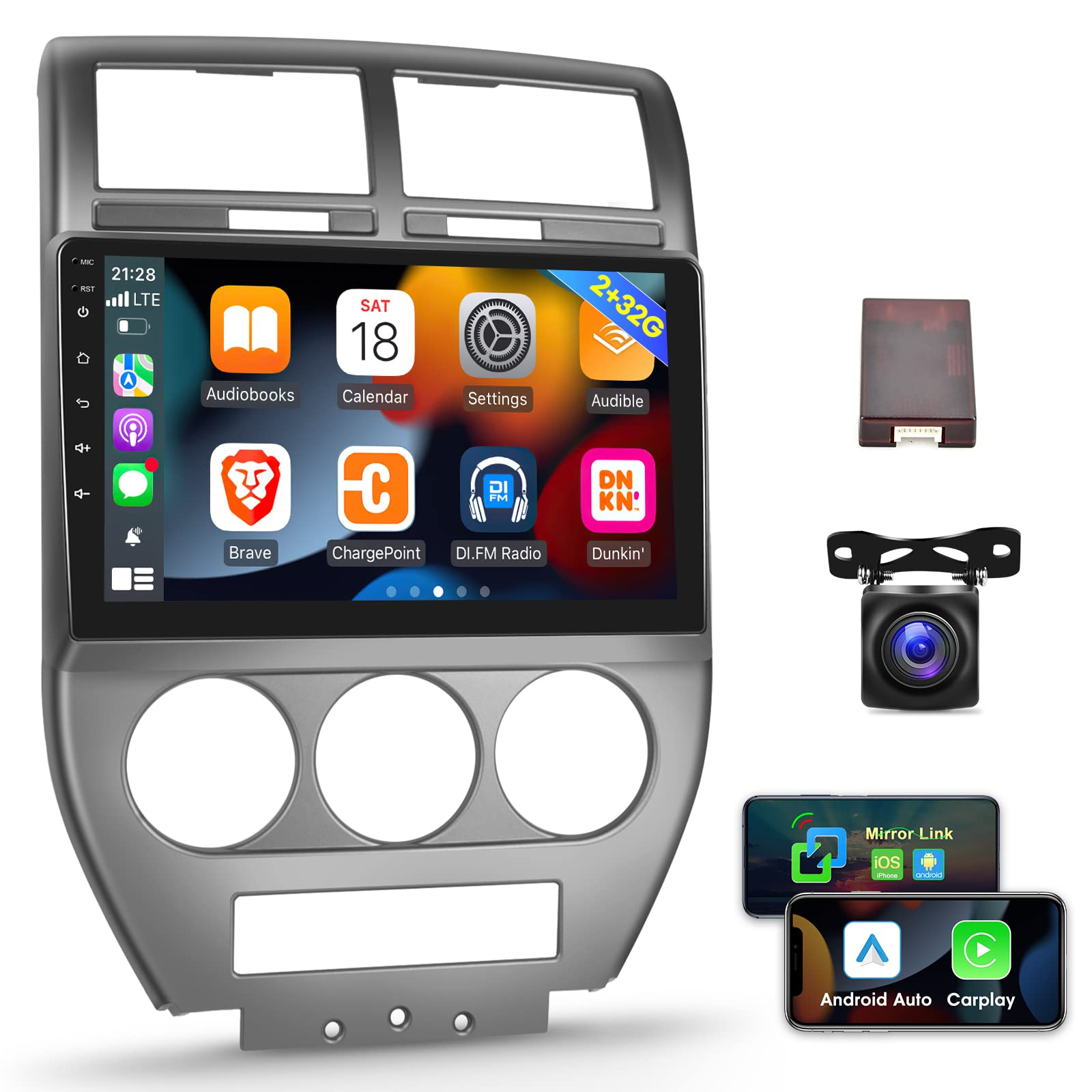 Amazon.com: [2G+32G] Car Radio for Jeep Compass Patriot 2007 2008