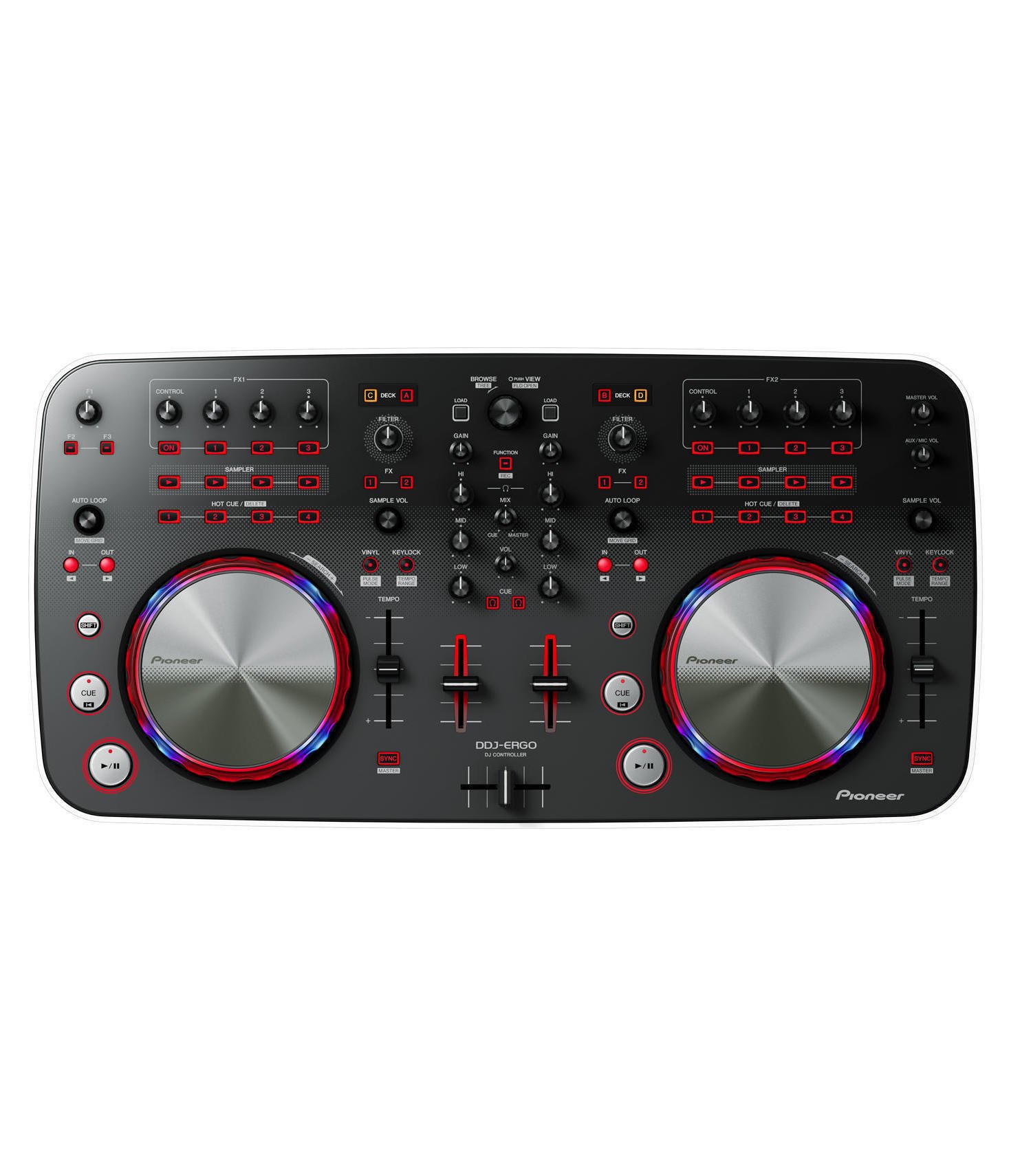 Amazon | Pioneer DDJ-ERGO-V DJコントローラー (パイオニア DDJERGOV