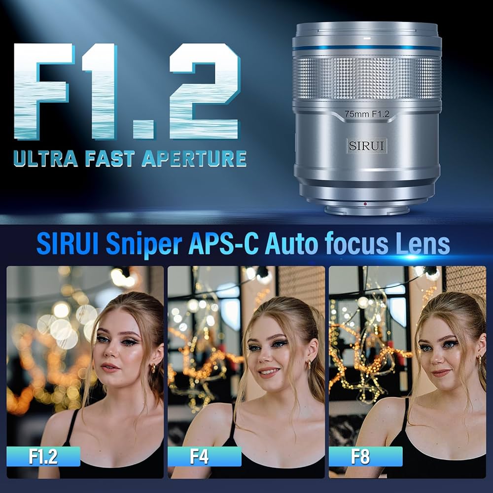 Amazon.co.jp: SIRUI Sniper 75mm オートフォーカスレンズ、F1.2 望遠