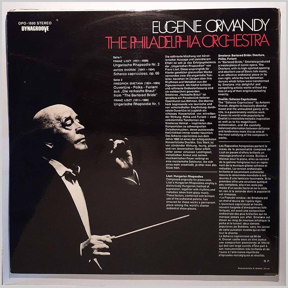 Amazon.com: EUGENE ORMANDY & PHILADELPHIA ORCHESTRA - LISZT