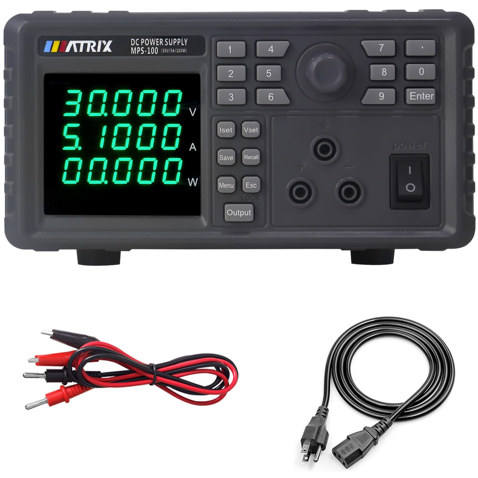 Amazon.com: MATRIX Linear DC Power Supply 30V 5A MPS-100, Variable