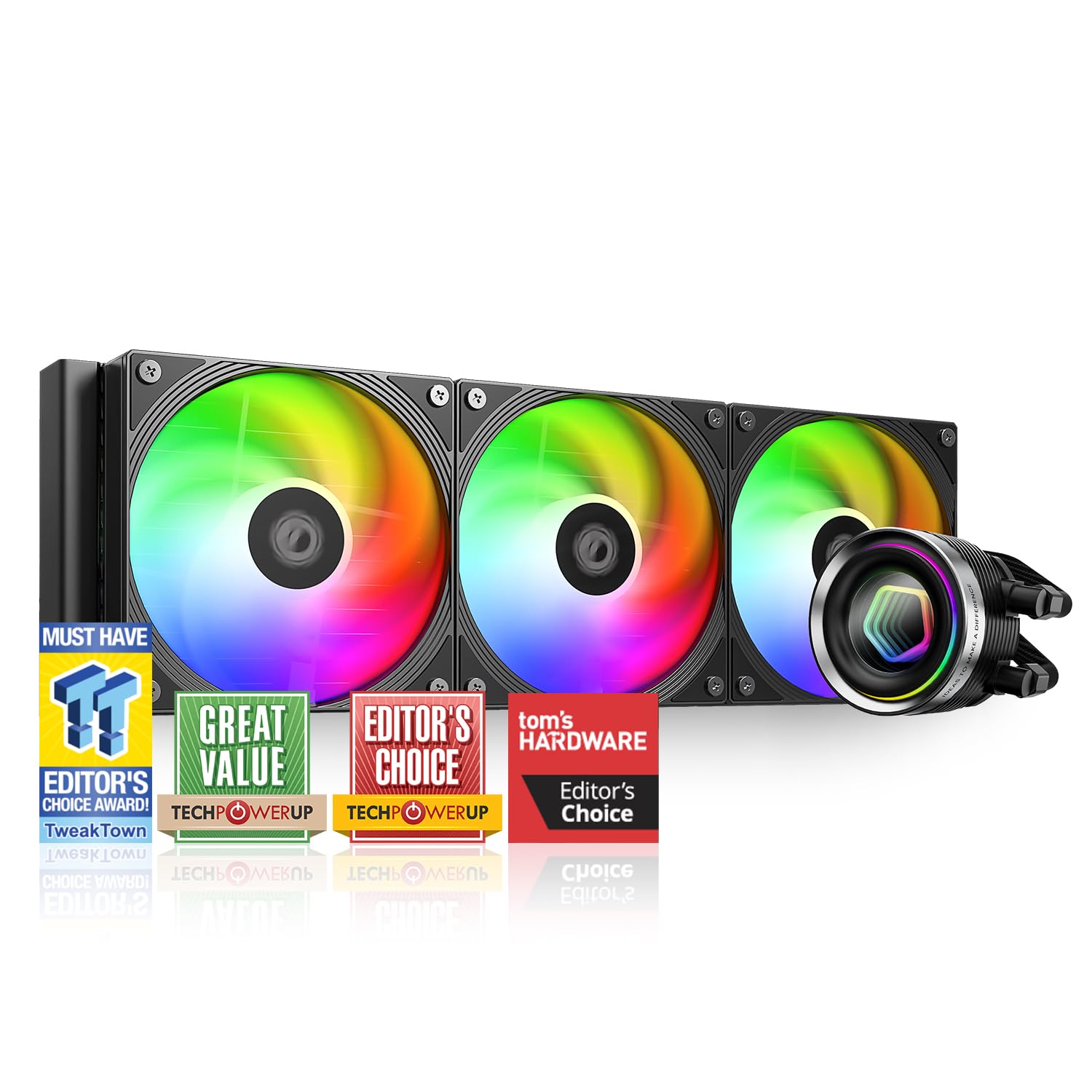 Amazon.co.jp: ID-COOLING FX360 INF 360mm 液体CPUクーラー、ARGB