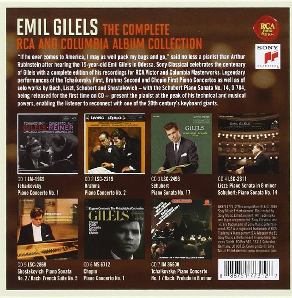 Amazon.com: Emil Gilels - The Complete RCA and Columbia Album