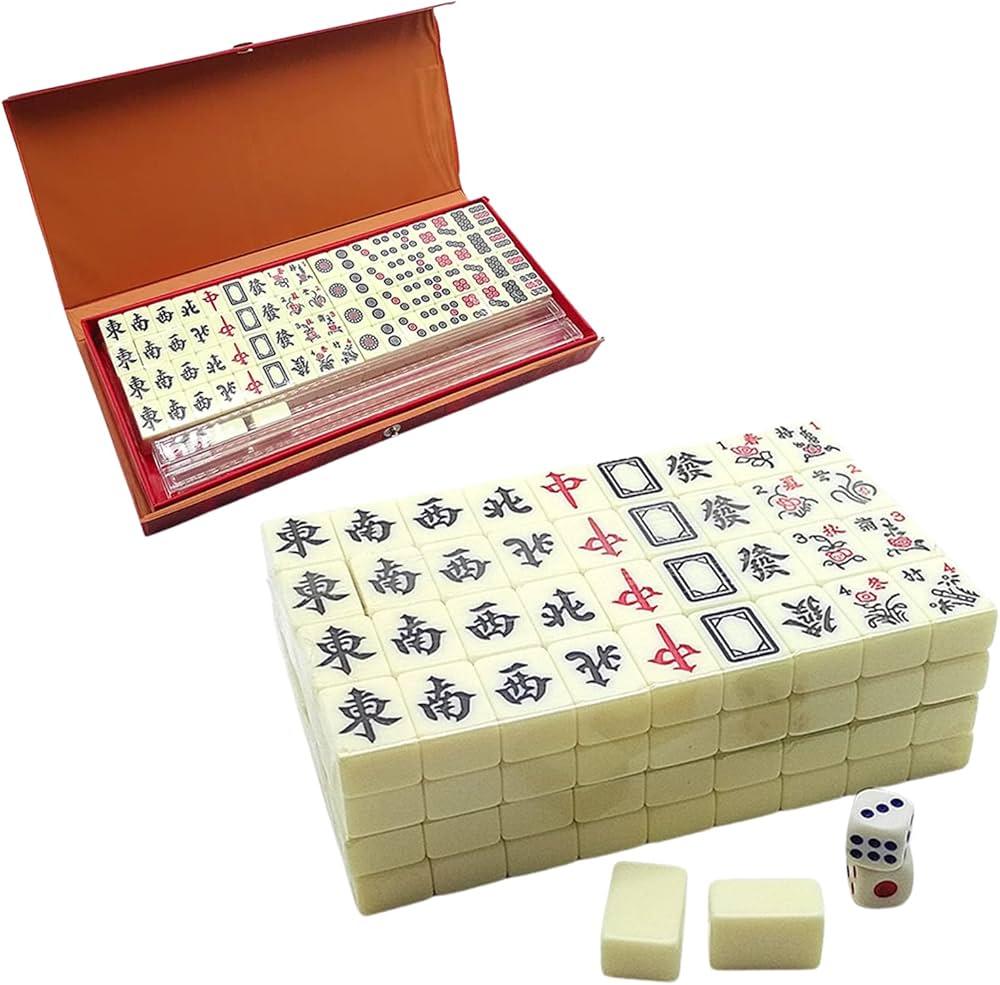 Amazon.co.jp: 麻雀牌 麻雀セット 麻雀パイ 収納ケース付き 27x12